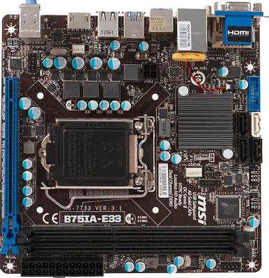 MSI B75IA E33 LGA 1155 Intel B75 mini ITX Ret 711864