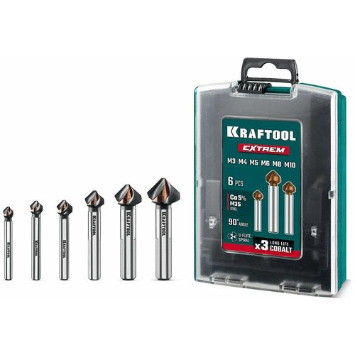 Набор сверл Kraftool 29734-H6, цилиндрический, 6шт