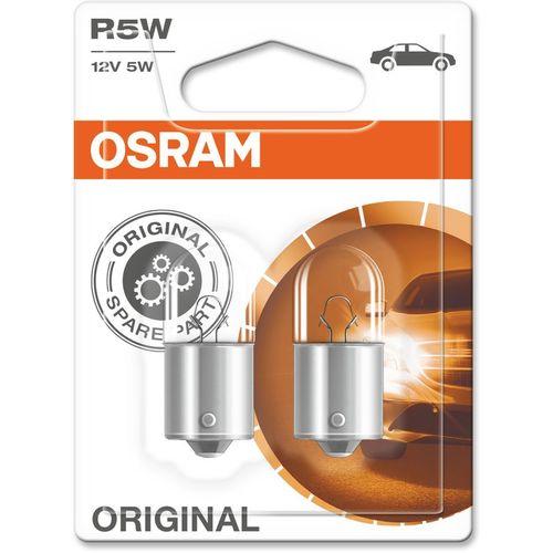 Лампа автомобильная накаливания Osram 5007-02B, R5W, 12В, 5Вт, 2шт