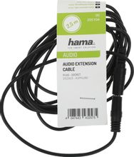 Изображение товара Адаптер аудио HAMA H-205104,  Jack 3.5 (m) -  Jack 3.5 (f),  2.5м, черный [00205104]