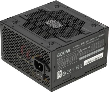 Блок питания Cooler Master Elite V4,  600Вт,  80 PLUS WHITE,  120мм, черный, retail [mpe-6001-acabn-eu]