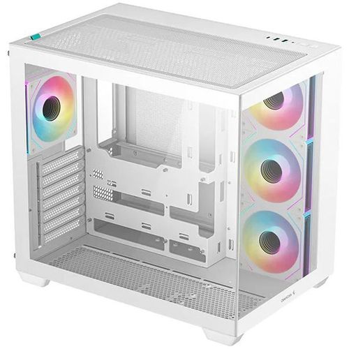 Корпус ATX DeepCool CG530 4F, Mini-Tower, без БП, белый [r-cg530-whada4-g-1]