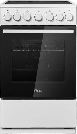 Электрическая плита Midea MFO-M4E20T6E(WH), стеклокерамика, без крышки, белый/черный
