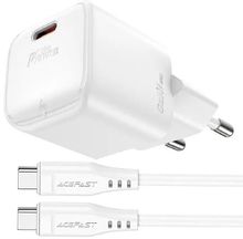 Изображение товара Сетевое зарядное устройство ACEFAST A73,  USB-C, USB-C, 20Вт, 3A, белый [af-a73-wh]