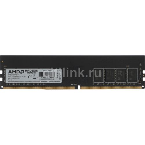 Оперативная память AMD Radeon R9 Gamer Series R948G3206U2S-U DDR4 - 1x 8ГБ 3200МГц, DIMM, Ret