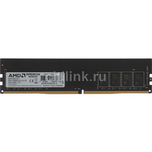 Оперативная память AMD Radeon R9 Gamer Series R948G3206U2S-U DDR4 — 1x 8ГБ 3200МГц, DIMM, Ret