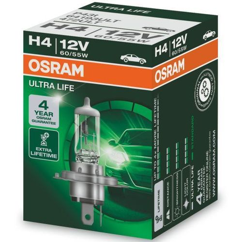Лампа автомобильная галогенная Osram 64193ULT, H4, 12В, 60Вт, 1шт