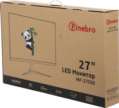 27" Монитор PINEBRO MF-2703D, 1920x1080, IPS, 75Гц, 1хHDMI, 1хDP ...