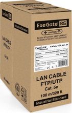 Кабель EXEGATE UTP4-C5e-CCA-S26-IN-PVC-GY-100 UTP UTP, кат.5E, 100м, 4 ...