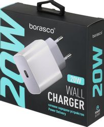 Сетевое зарядное устройство BORASCO, белый