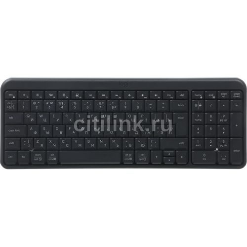 Клавиатура Logitech K250 YR0107, беспроводная, Bluetooth, мембранная, заводское нанесение кириллицы, графитовый [920-013452]