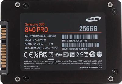 SSD Samsung 840 Pro MZ 7PD256BW 256 2.5