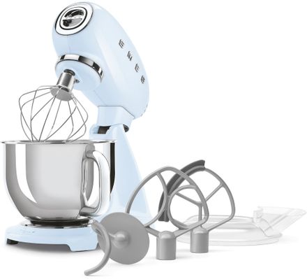 Миксер планетарный SMEG Стиль 50-х гг. SMF05PBEU, 1000Вт, голубой