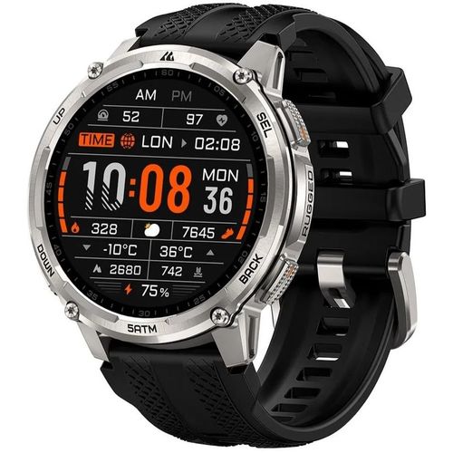 Смарт-часы KOSPET Tank T4C, 48мм, 1.5", черный/серебристый