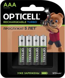 Изображение товара Аккумуляторные батарейки OPTICELL Turbo AAA 970 мАч комплект 4 шт