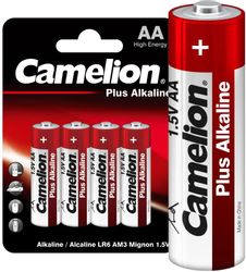 Изображение товара Батарейка CAMELION Plus Alkaline LR6-BP4 AA 2700 мАч Изображение товара Батарейка CAMELION Plus Alkaline LR6-BP4 AA 2700 мАч