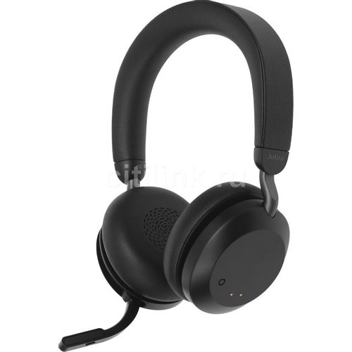 Гарнитура Jabra Evolve2 75 Link380c MS Stereo, для компьютера, накладные, Bluetooth, черный [27599-999-899]