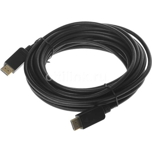 Кабель аудио-видео ver1.2, DisplayPort (m) — DisplayPort (m), ver 1.2, 10м, черный