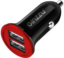 Автомобильное зарядное устройство Ginzzu GA-4014UB, 2xUSB, 2.4A, черный ...