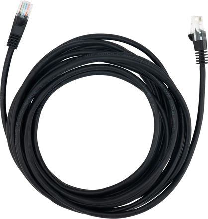 Патч-корд Buro литой (molded), UTP, кат.5E, 5м, 4 пары, 26AWG,  алюминий омедненный,  многожильный,  черный