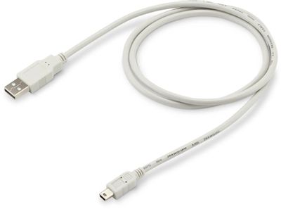Кабель USB Buro USB A(m) (прямой) -  mini USB B (m) (прямой),  круглое,  1м,  серый [usb2.0-m5p-1]