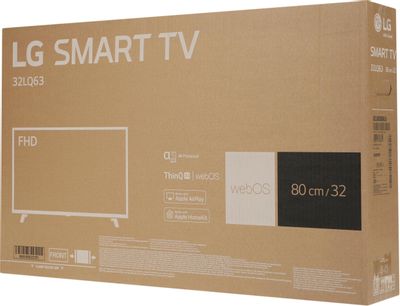 32" Телевизор LG 32LQ63006LA.ARUB, FULL HD, черный, СМАРТ ТВ, WebOS ...