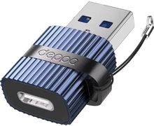 Адаптер Deppa 73134, USB Type-C (F) - USB (m), 3A, синий – купить в ...