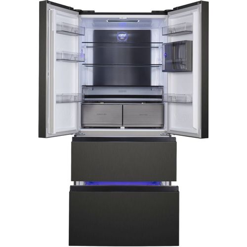 Холодильник двухкамерный Korting KNFF 82535 XN French Door, инверторный, черный