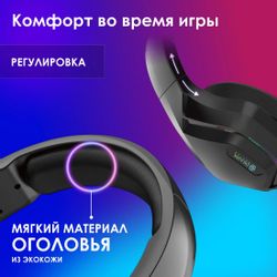 Гарнитура игровая Oklick HS-L600G,  проводные, черный