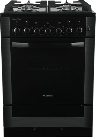 Газовая плита GEFEST ПГЭ 6502-02 0044,  электрическая духовка,  без крышки,  чугун, черный