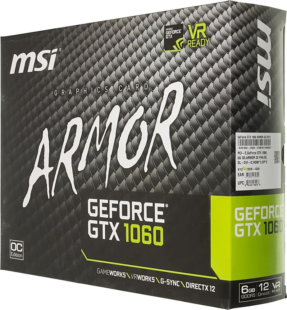 Geforce gtx 1060 best sale armor 6g oc