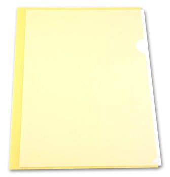 Папка-уголок Бюрократ -EE310/1YEL,  A4,  пластик,  0.15мм,  желтый