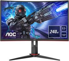 Изображение товара 31.5" Монитор AOC Gaming C32G2ZE/BK, 1920x1080, VA, 240Гц, 2хHDMI, 1хDP, изогнутый, черный/красный и черный