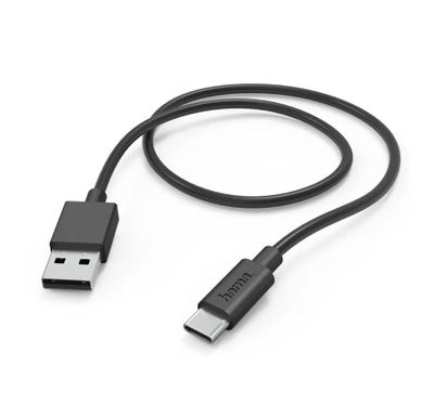 Кабель HAMA H-201594,  USB Type-C (m) -  USB (m),  1м,  3A,  черный [00201594]