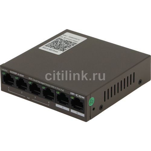 Коммутатор IP-COM G2206P-4-63W, управляемый, 6 RJ-45, 10/100/1000 Мбит/с — цена и наличие Коммутатор IP-COM G2206P-4-63W, управляемый, 6 RJ-45, 10/100/1000 Мбит/с