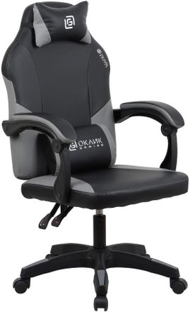Кресло игровое Oklick Spirit, искусственная кожа, до 120кг, черный
