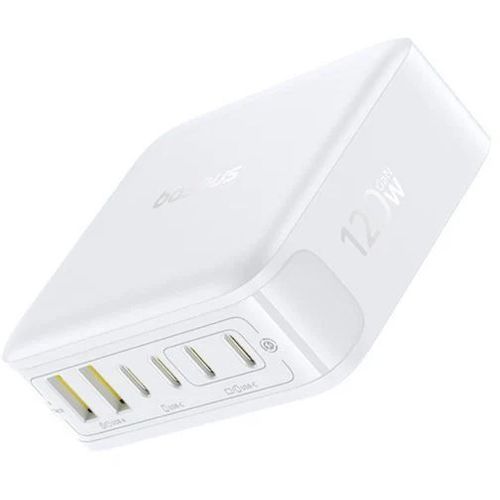 Сетевое зарядное устройство BASEUS E0120T01, 2xUSB-A, 4xUSB-C, 120Вт, 5A, белый