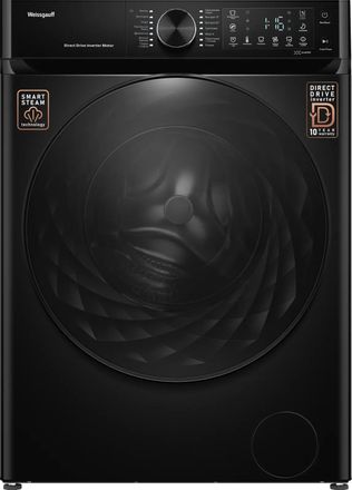 Стиральная машина WEISSGAUFF WM 59411 Direct Drive Inverter Steam Matt Black, с фронтальной загрузкой, 11кг, 1400об/мин, с паром, инверторная
