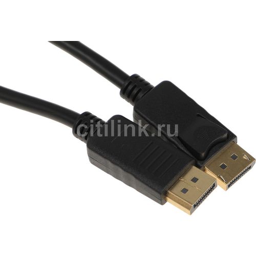 Кабель Display Port KINGPRICE KP-DP-v1.1-1.5m, DisplayPort (m) (прямой) - DisplayPort (m) (прямой), GOLD, круглое, 1.5м, черный