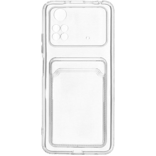 Чехол (клип-кейс) ZIBELINO Silicone Card Holder, для Xiaomi Poco M4 Pro, прозрачный [zsch-xia-m4-pro-4g-cam-trn]