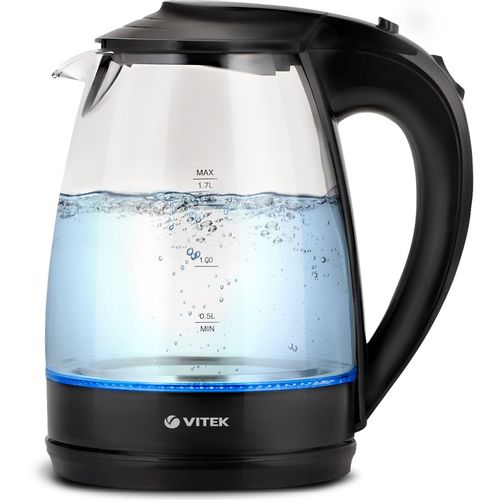 Чайник электрический Vitek VT-1122, 1.7л, стекло/пластик