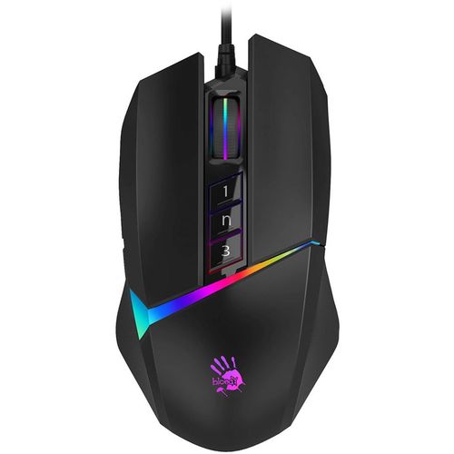 Мышь проводная A4TECH Bloody W60 Max, игровая, оптическая, USB, 10000dpi, черный [w60 max stone black]