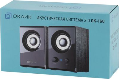 Колонки Oklick OK-160, 2.0, черный [417559] – купить в Ситилинк | 417559