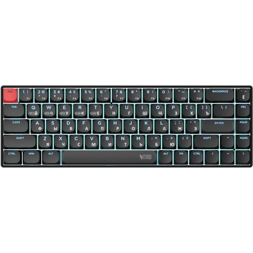 Клавиатура Acer Nitro Nitro OKR400, беспроводная, USB, Bluetooth/Радиоканал, механическая, черный [zl.kbdee.01a]