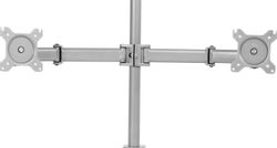 Кронштейн для мониторов Cactus CS-VM-D29-AL, до 27", до 8кг, настольный, поворот и наклон, серебристый