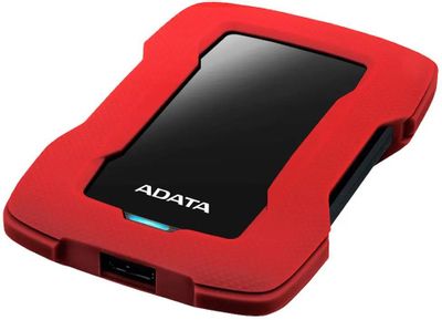 Внешний диск HDD  A-Data DashDrive Durable HD330, 2ТБ, красный [ahd330-2tu31-crd]