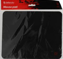 Коврик для мыши Defender Black (M) черный, резина + ткань, 250х200х3мм