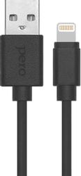 Изображение товара Кабель PERO DC-03,  Lightning (m) -  USB (m),  1м,  черный [prdc-038p1mb]