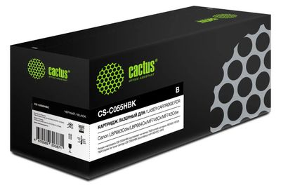 Картридж Cactus CS-C055HBK, 055 H BK, черный / CS-C055HBK