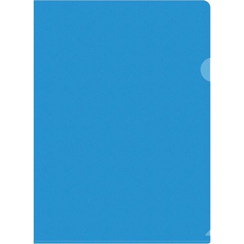 Папка-уголок Buro -E120BU/BLU, A4, тисненый, пластик, 0.12мм, синий 20 шт./кор.